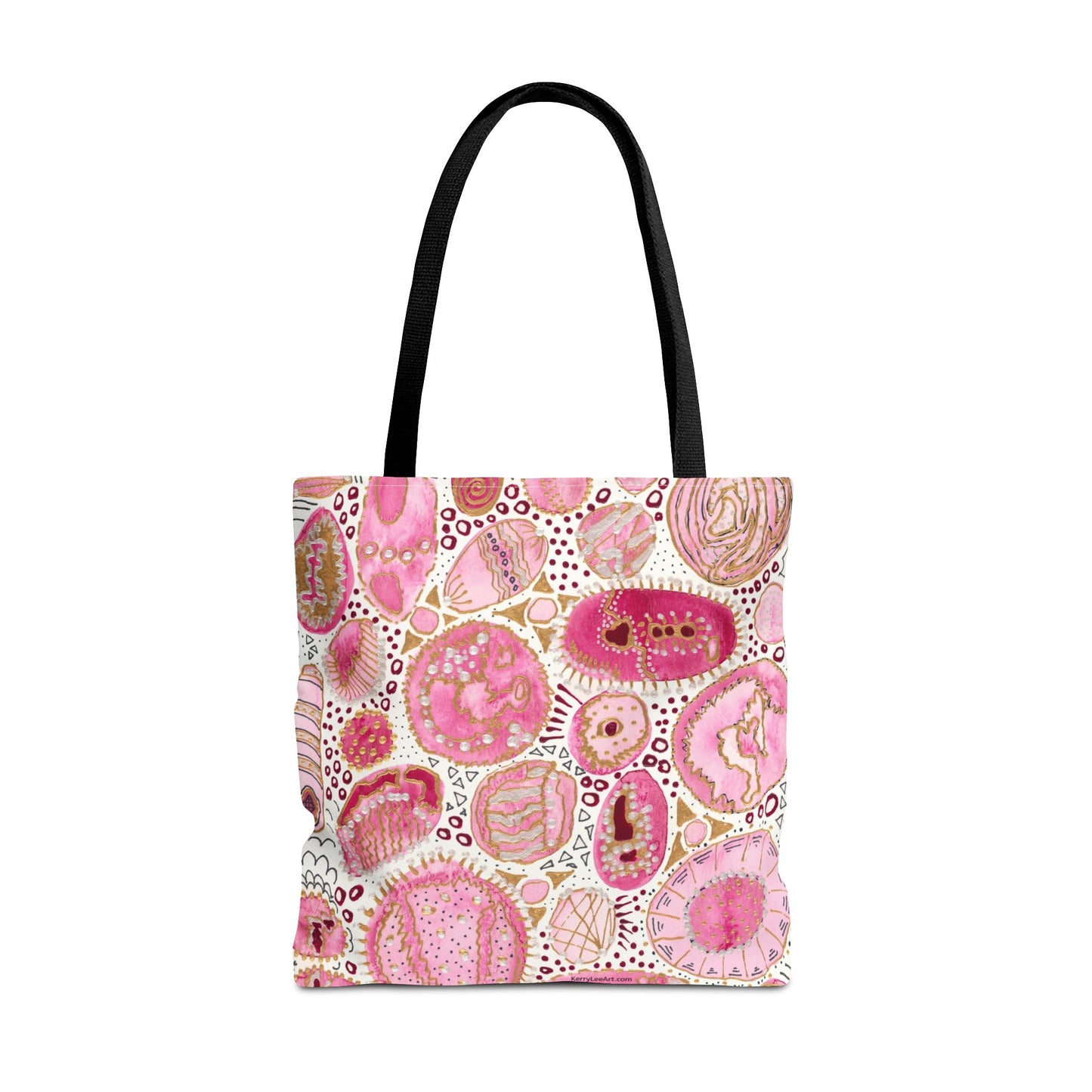 "Bliss Bubbles in Pink" Printed Tote Bag