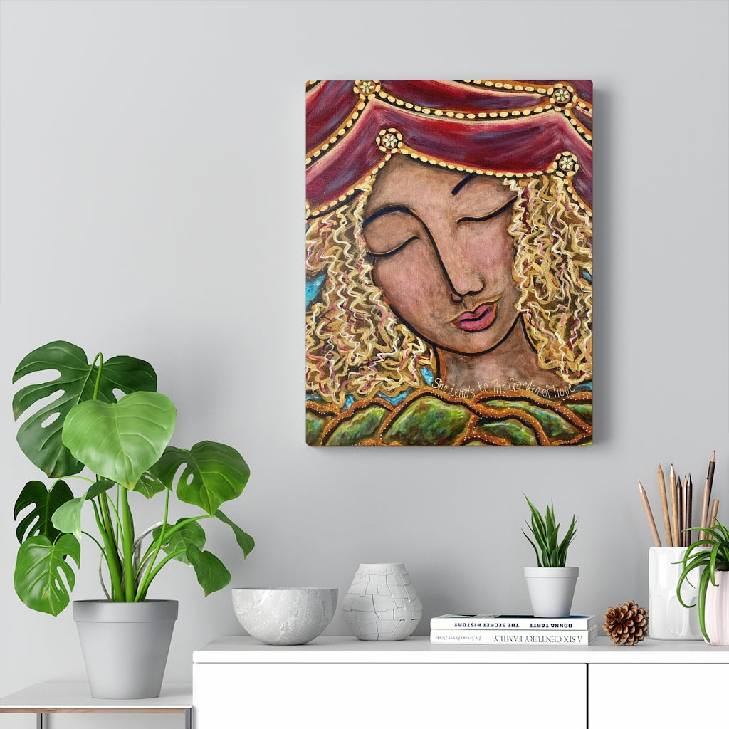 "She Tends to The Garden of Hope" - Canvas Gallery Wraps