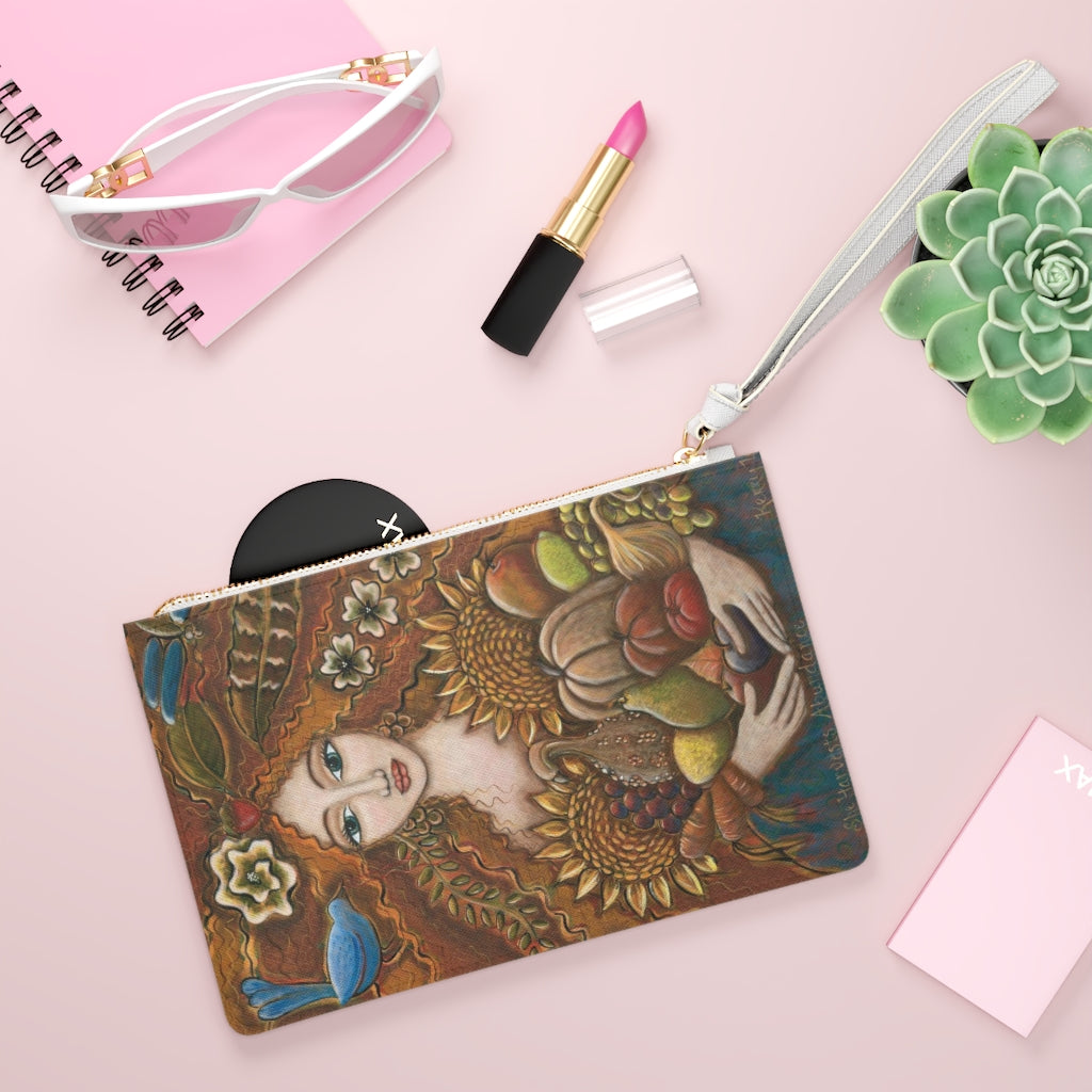 "She Harvests Abundance" - 9 Inch Clutch Bag