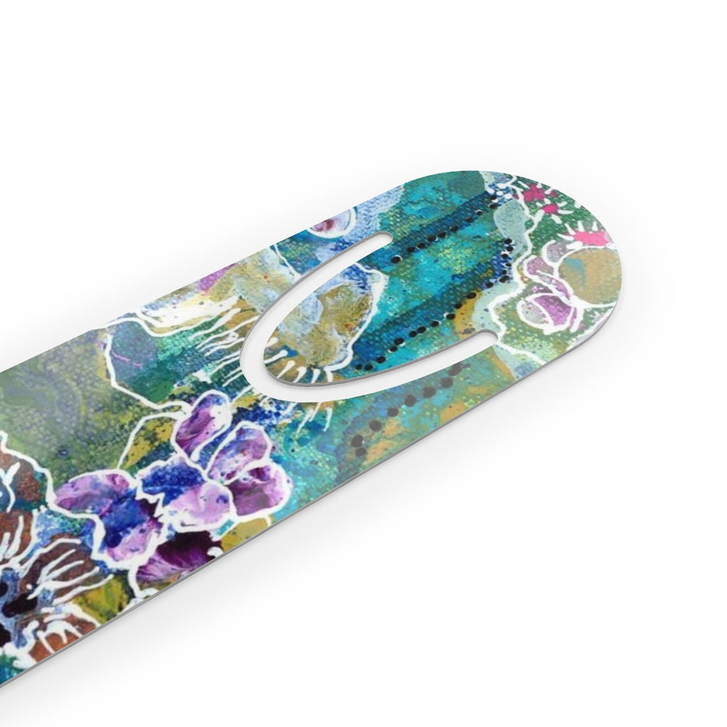 "Meditation in Blues" - Metal Bookmark