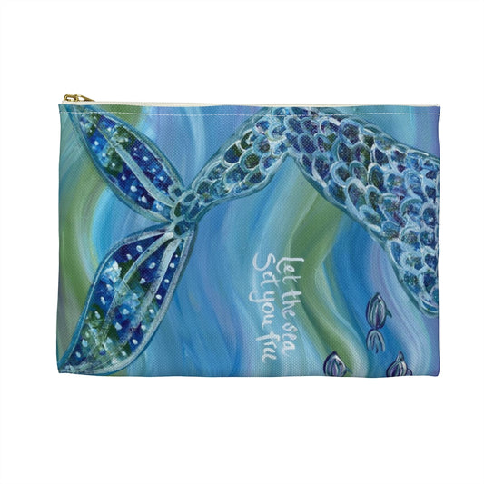Mermaid "Let The Sea Set You Free" - Accessory Pouch