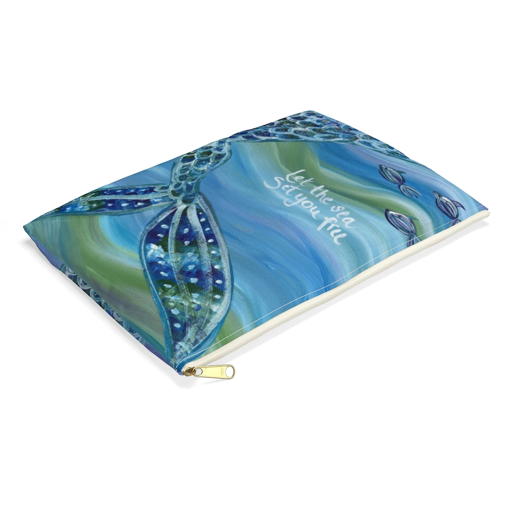 Mermaid "Let The Sea Set You Free" - Accessory Pouch