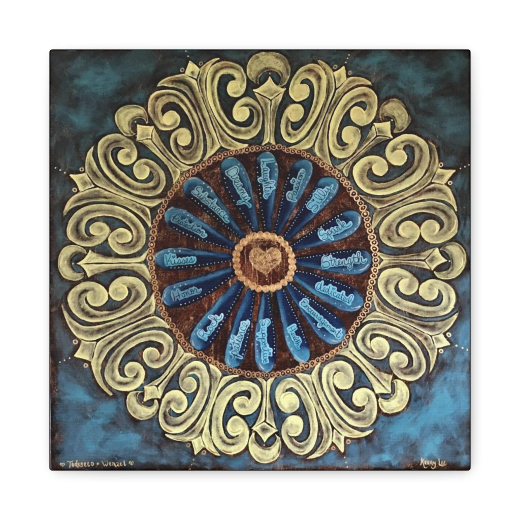 "I Love You Because" Canvas Print (Australia)