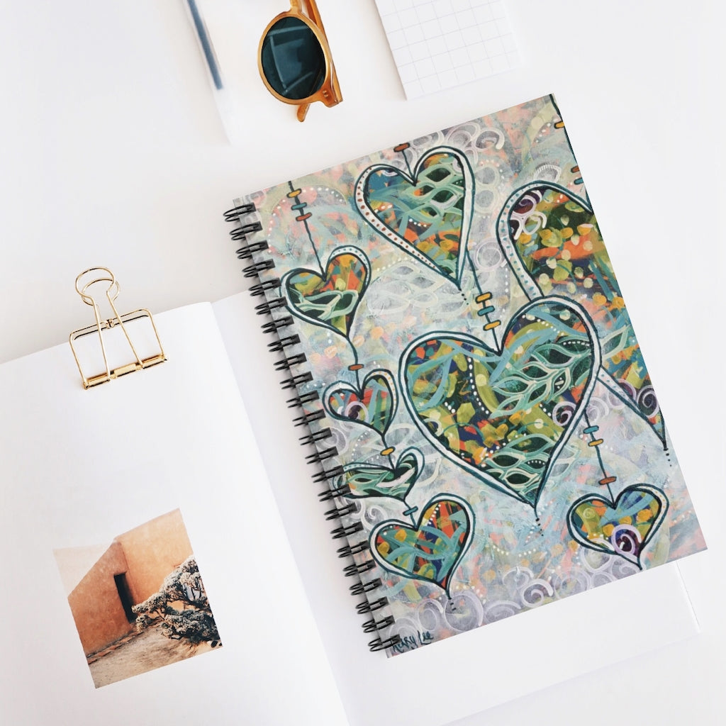 Botanical Hearts - Spiral Notebook - Ruled Line