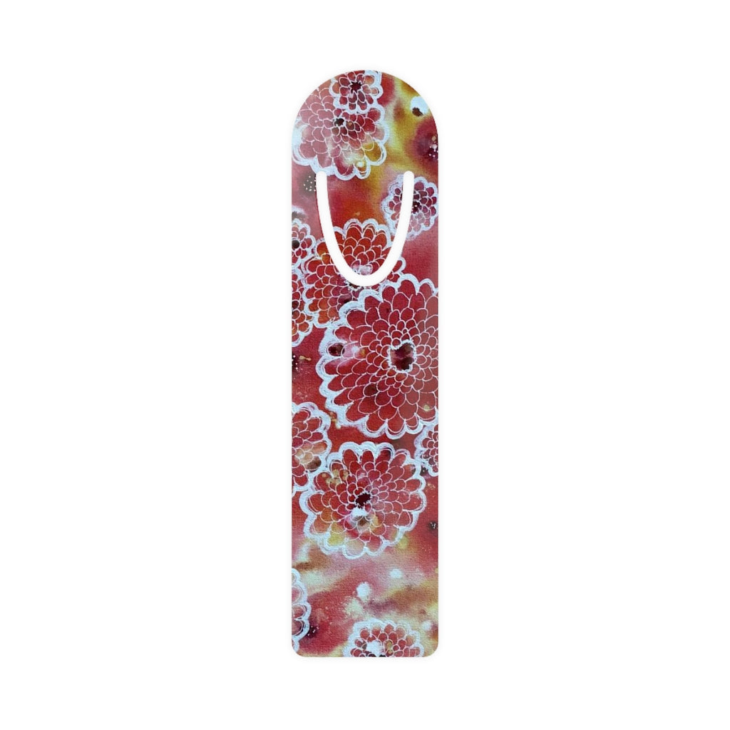 "Red Flowers" - Metal Bookmark