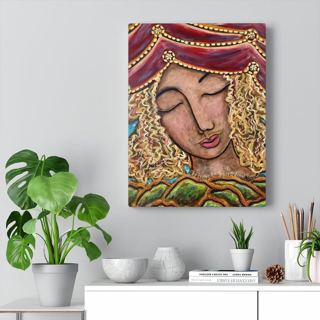"She Tends to The Garden of Hope" - Canvas Gallery Wraps