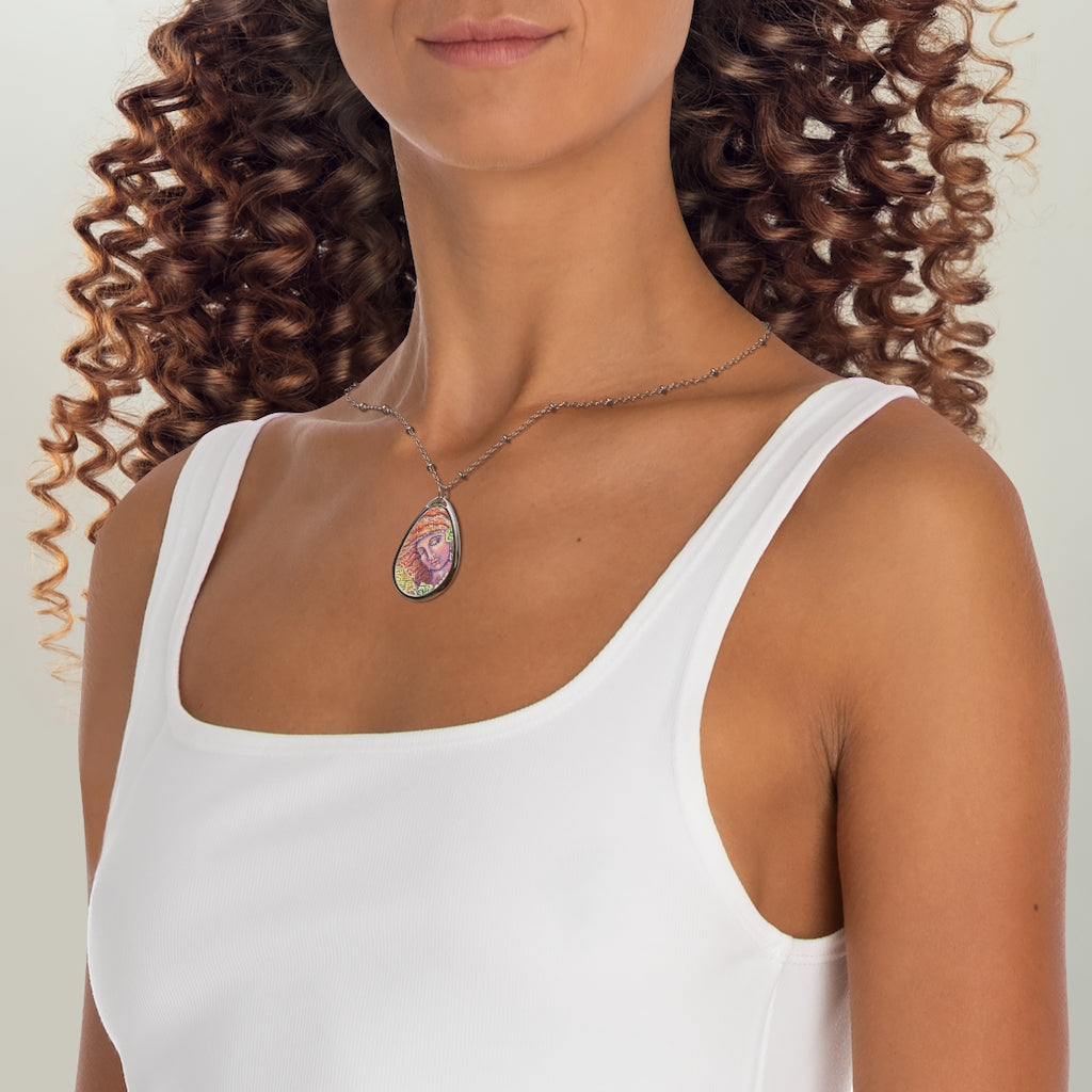 "Dream Weaver" - Teardrop Pendant Necklace
