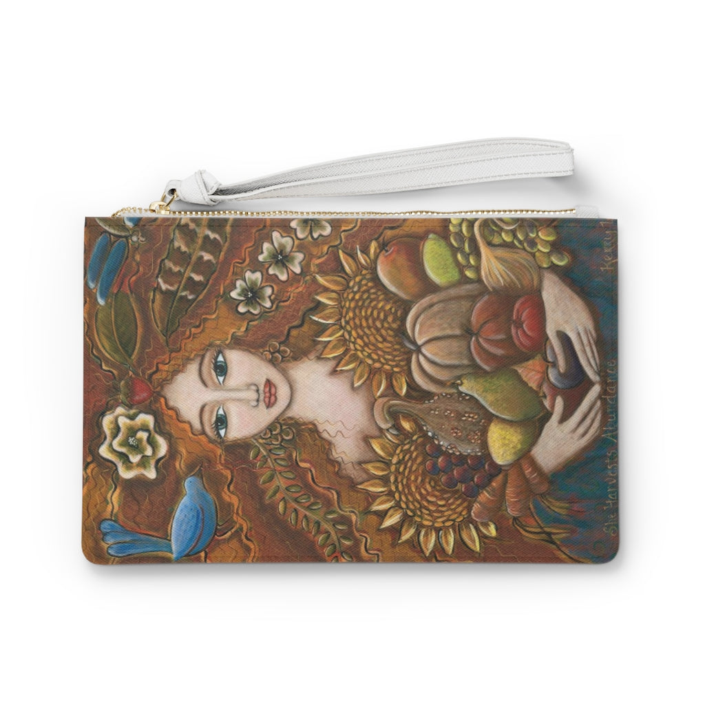"She Harvests Abundance" - 9 Inch Clutch Bag