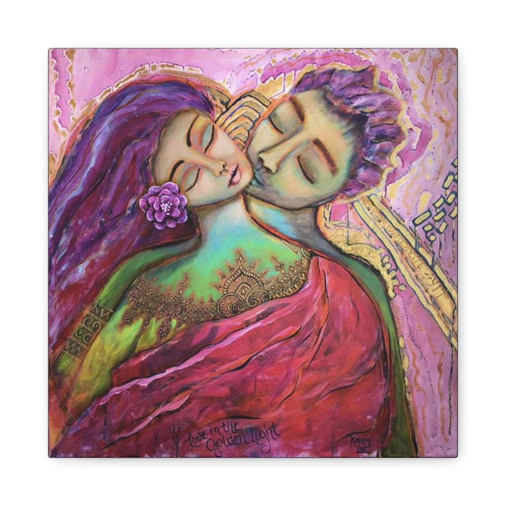 "Love in the Golden Light" Canvas Print 12x12 Inches (Australia)