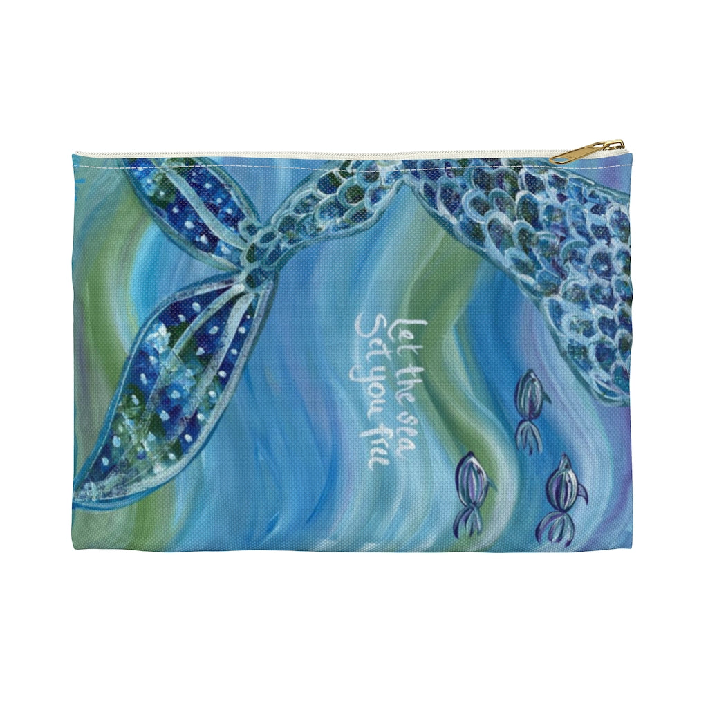 Mermaid "Let The Sea Set You Free" - Accessory Pouch