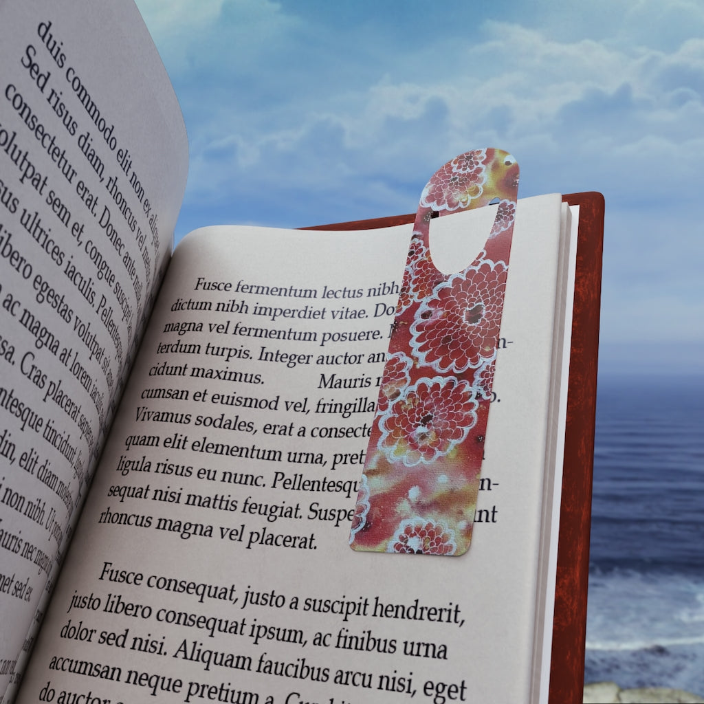 "Red Flowers" - Metal Bookmark