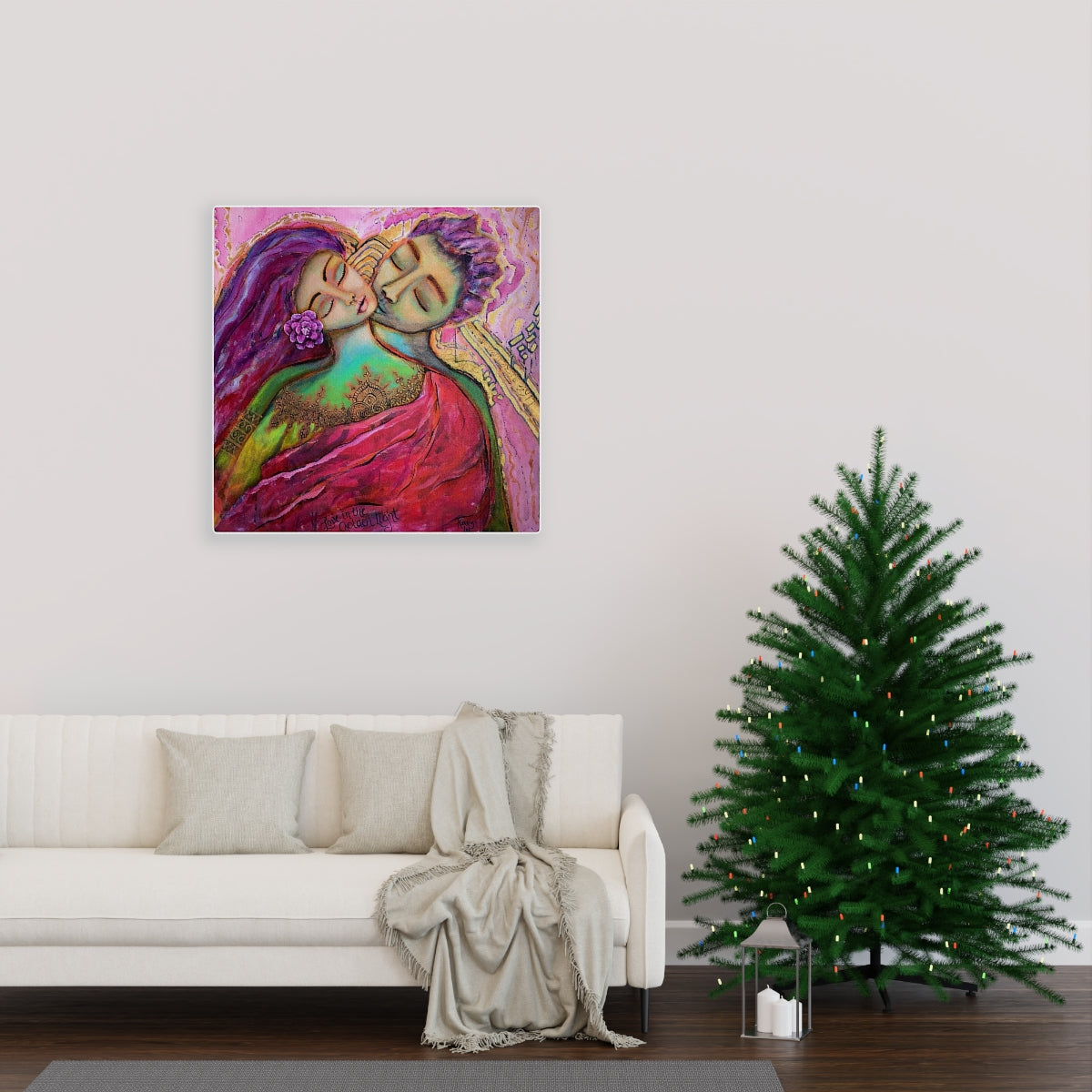 Love In The Golden Light - Original Painting 36x36" Acrylic on Canvas - SOLD