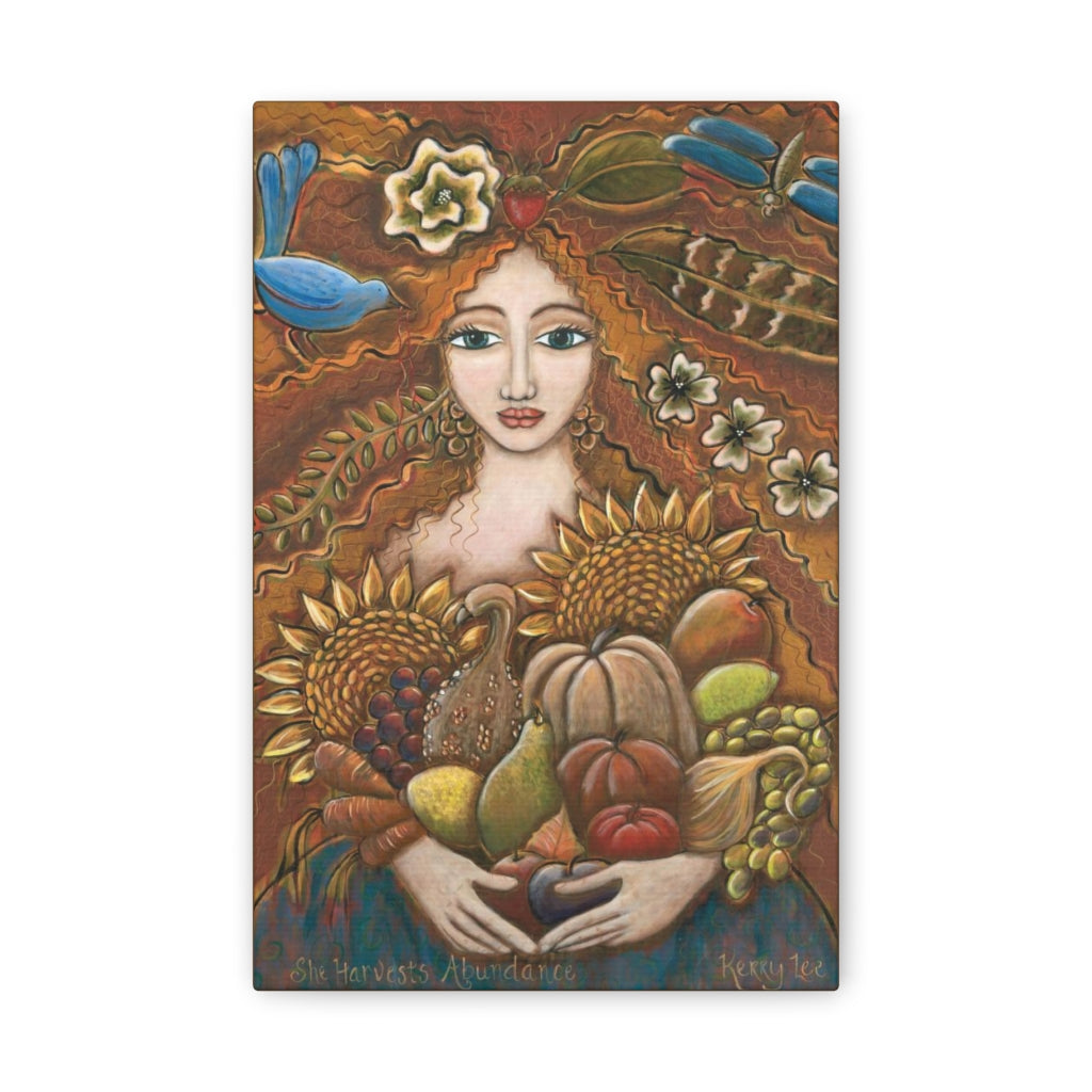 "She Harvests Abundance" Canvas Print (Australia)