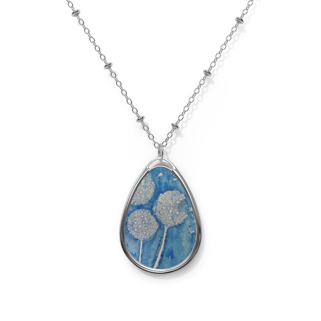 "Dandelion Wishes" - Teardrop Pendant Necklace