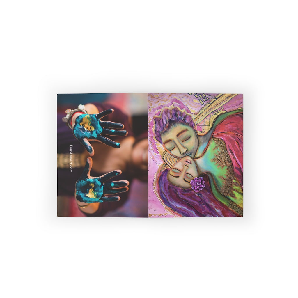 "Love in the Light of Gold" Blank Greeting Cards