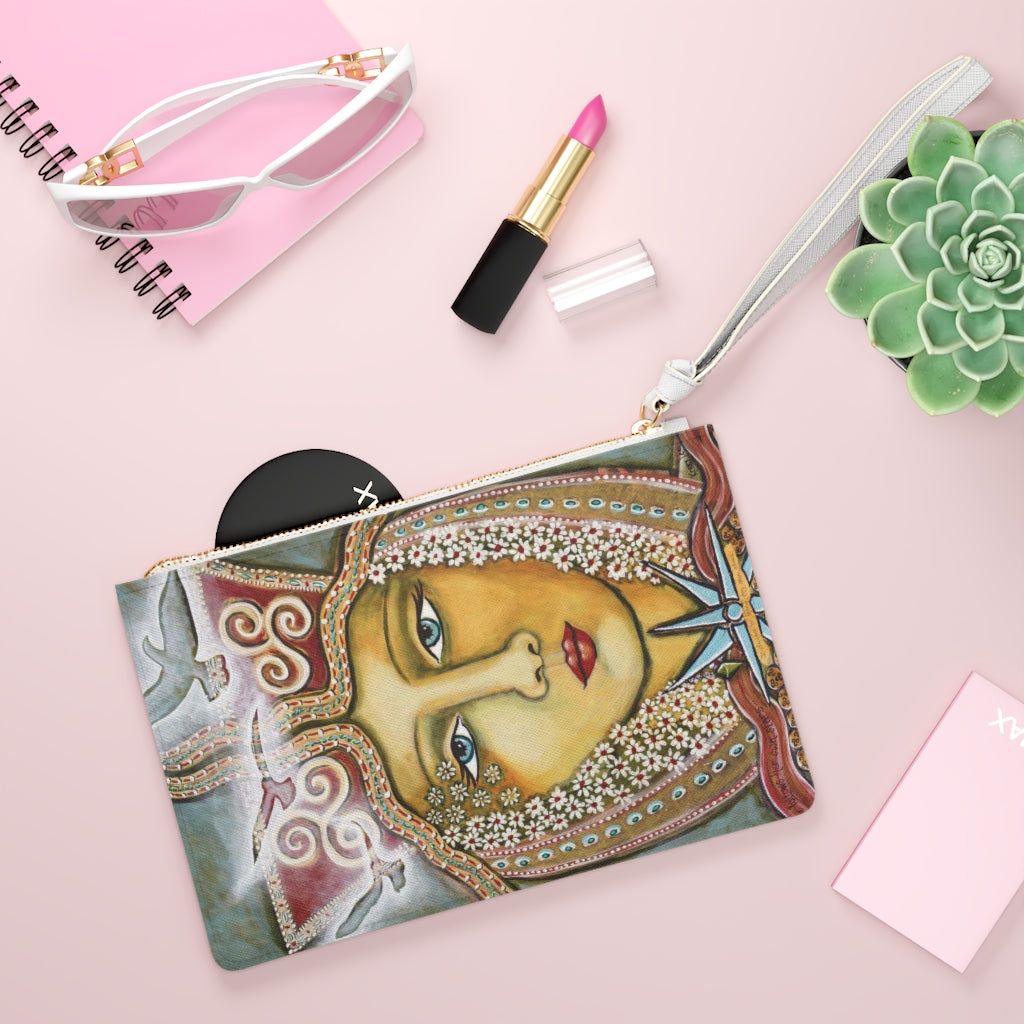 "She Follows Her Own Stars" 9 Inch Clutch Bag