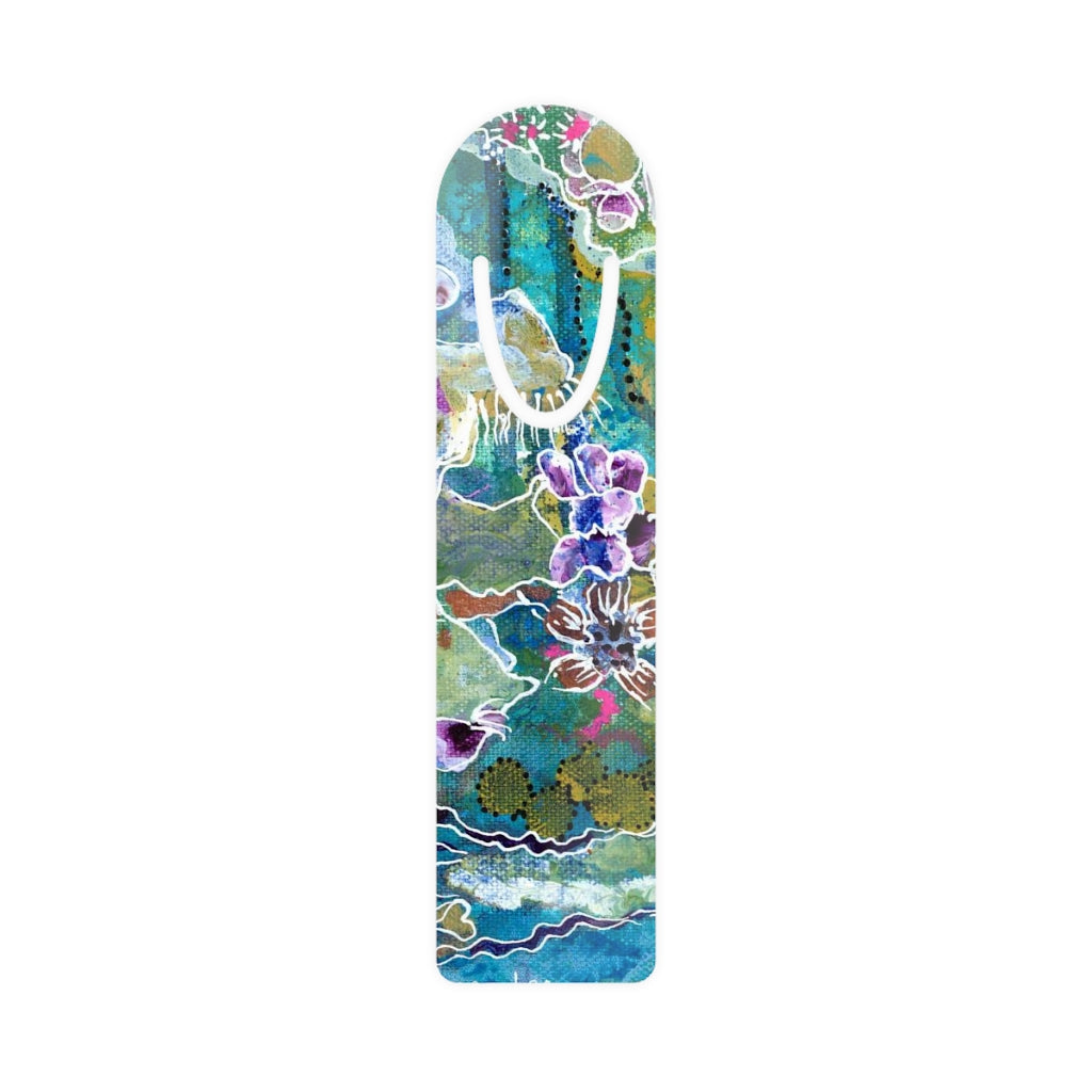 "Meditation in Blues" - Metal Bookmark