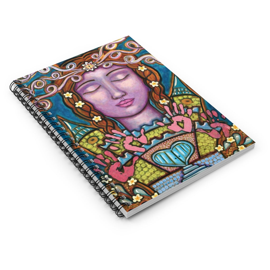 "Castles Compost and Fingerpaints" - Spiral Notebook - Ruled Line