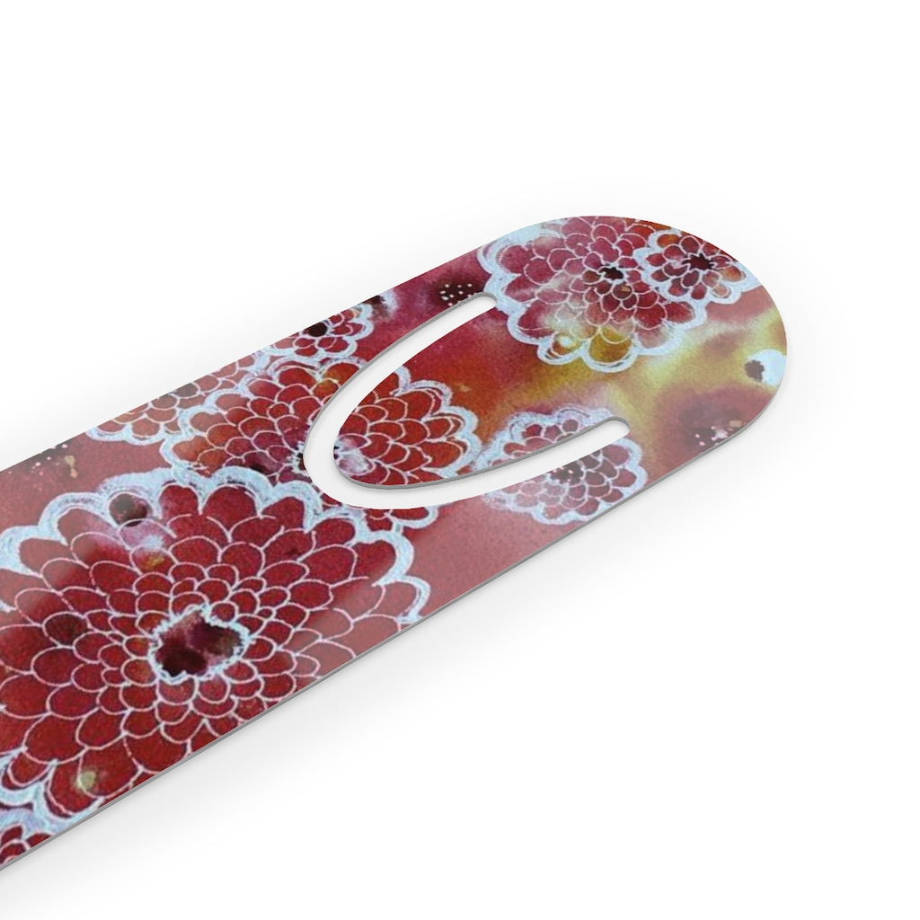 "Red Flowers" - Metal Bookmark