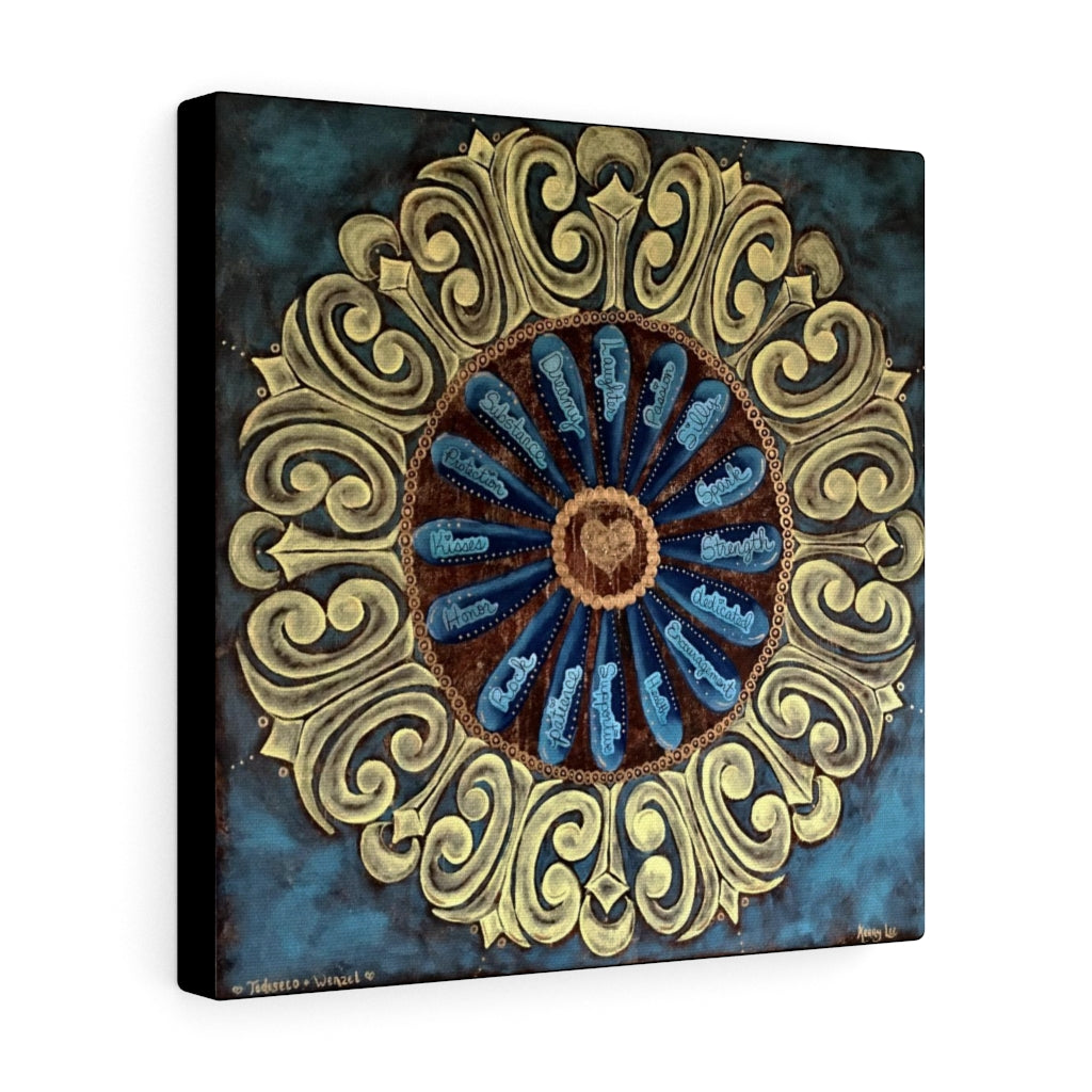 "I Love You Because Mandala" - Canvas Gallery Wraps
