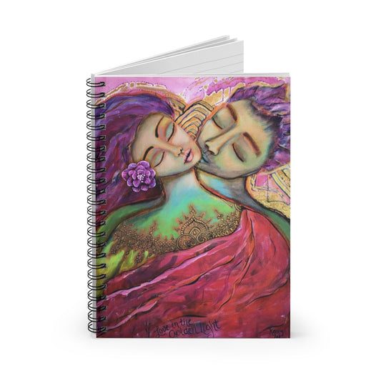 "Love In The Golden Light" - Spiral Notebook - Ruled Line