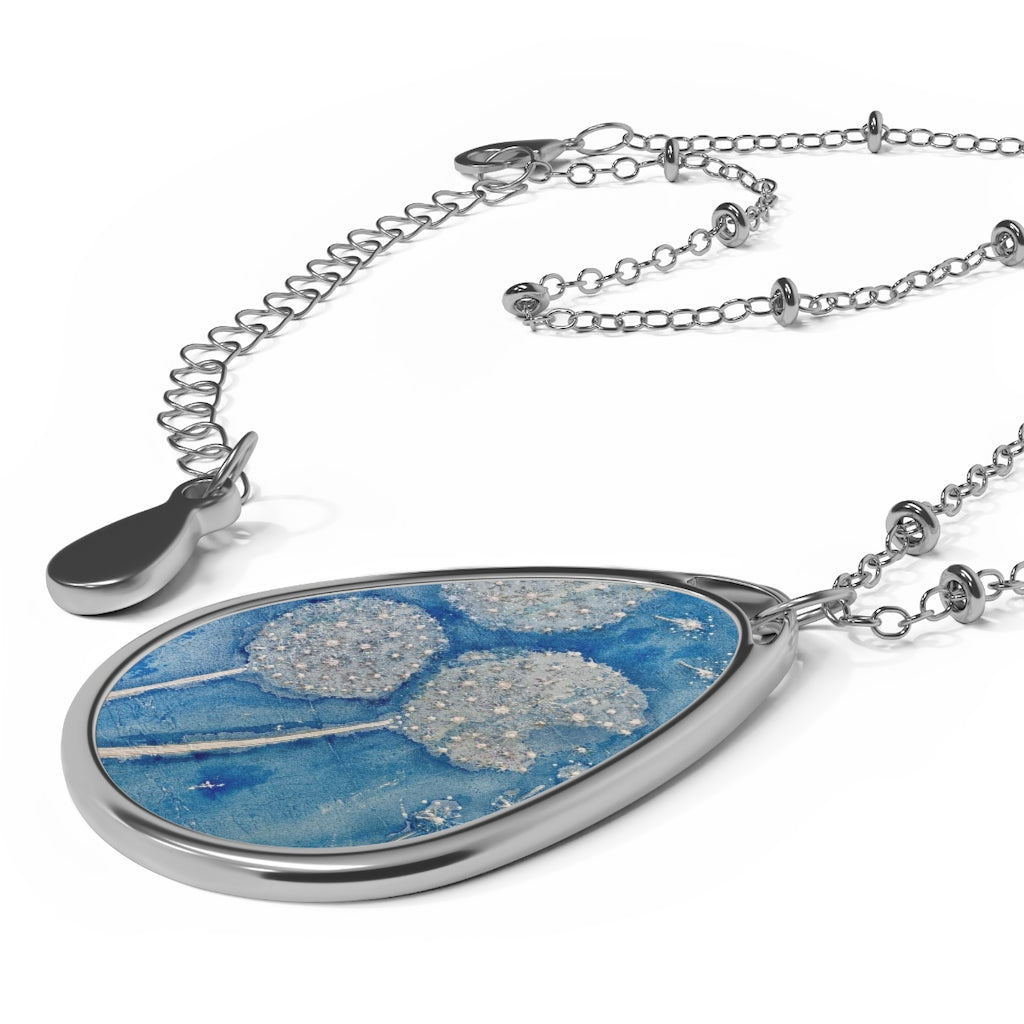 "Dandelion Wishes" - Teardrop Pendant Necklace