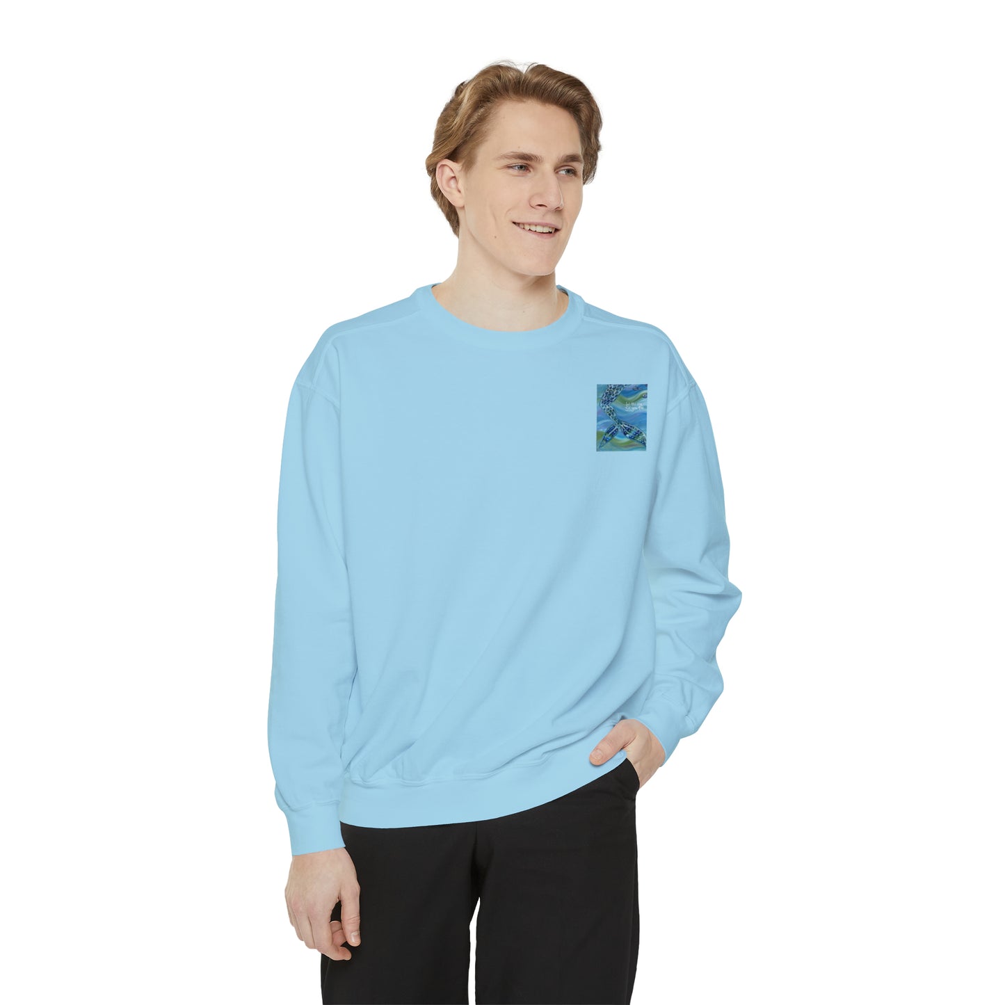 "Live Under the Sea" Mermaid Garment-Dyed Sweatshirt