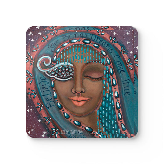 She Believes in Dreams Come True - Corkwood Coaster Set