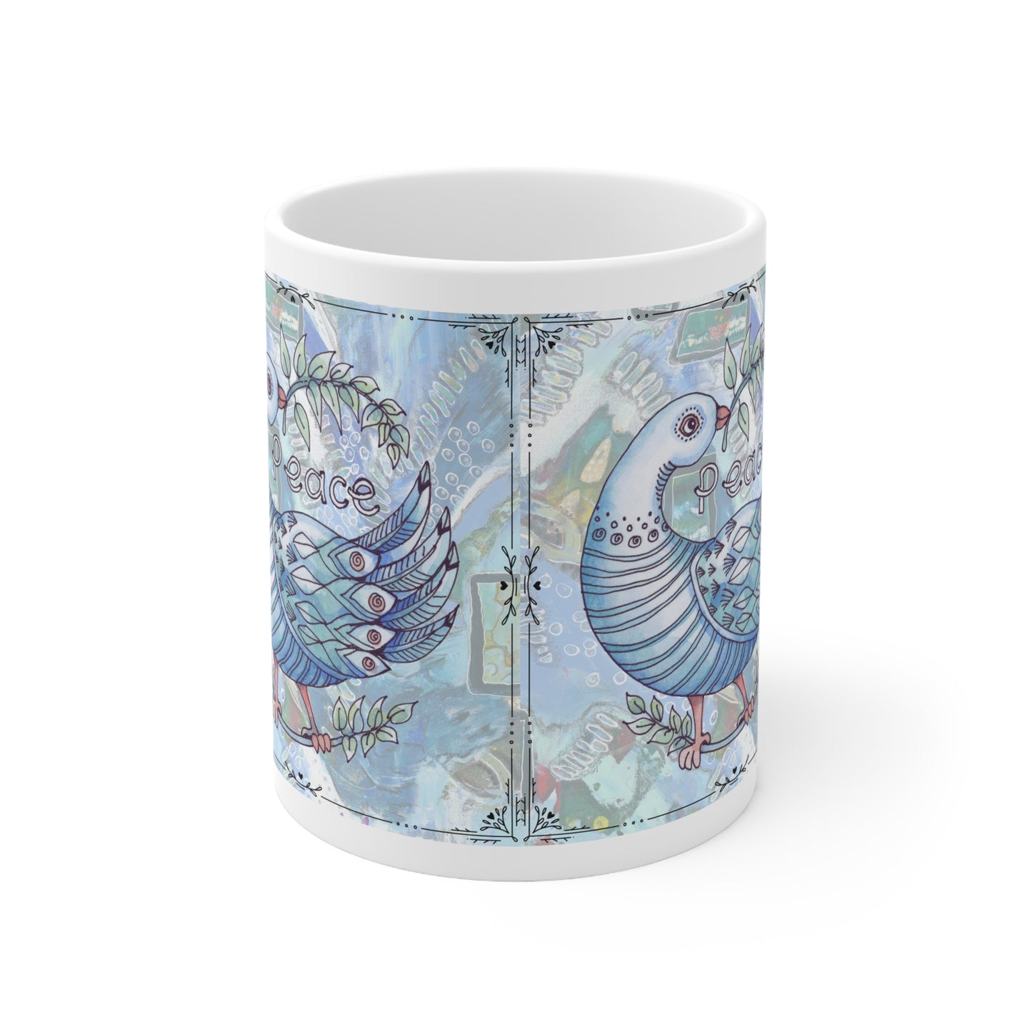 "Peace Dove" Artistic Ceramic Mug 11oz