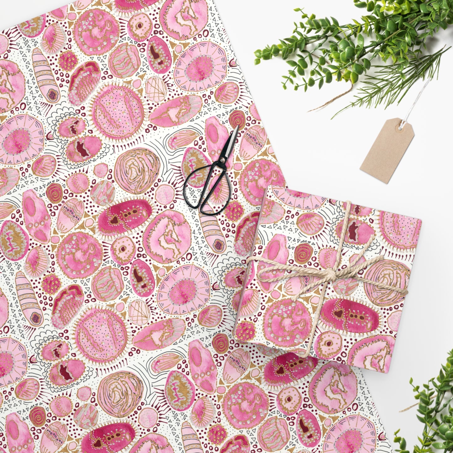 Wrapping Paper - "Pink Bliss Bubbles"