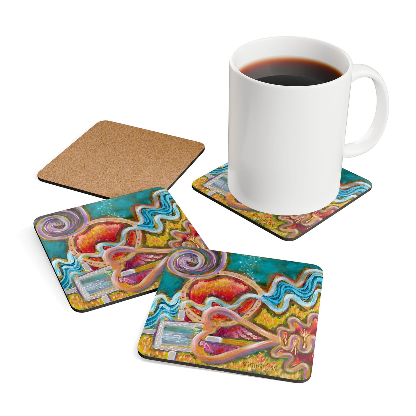 Cosmic Vibes - Corkwood Coaster Set