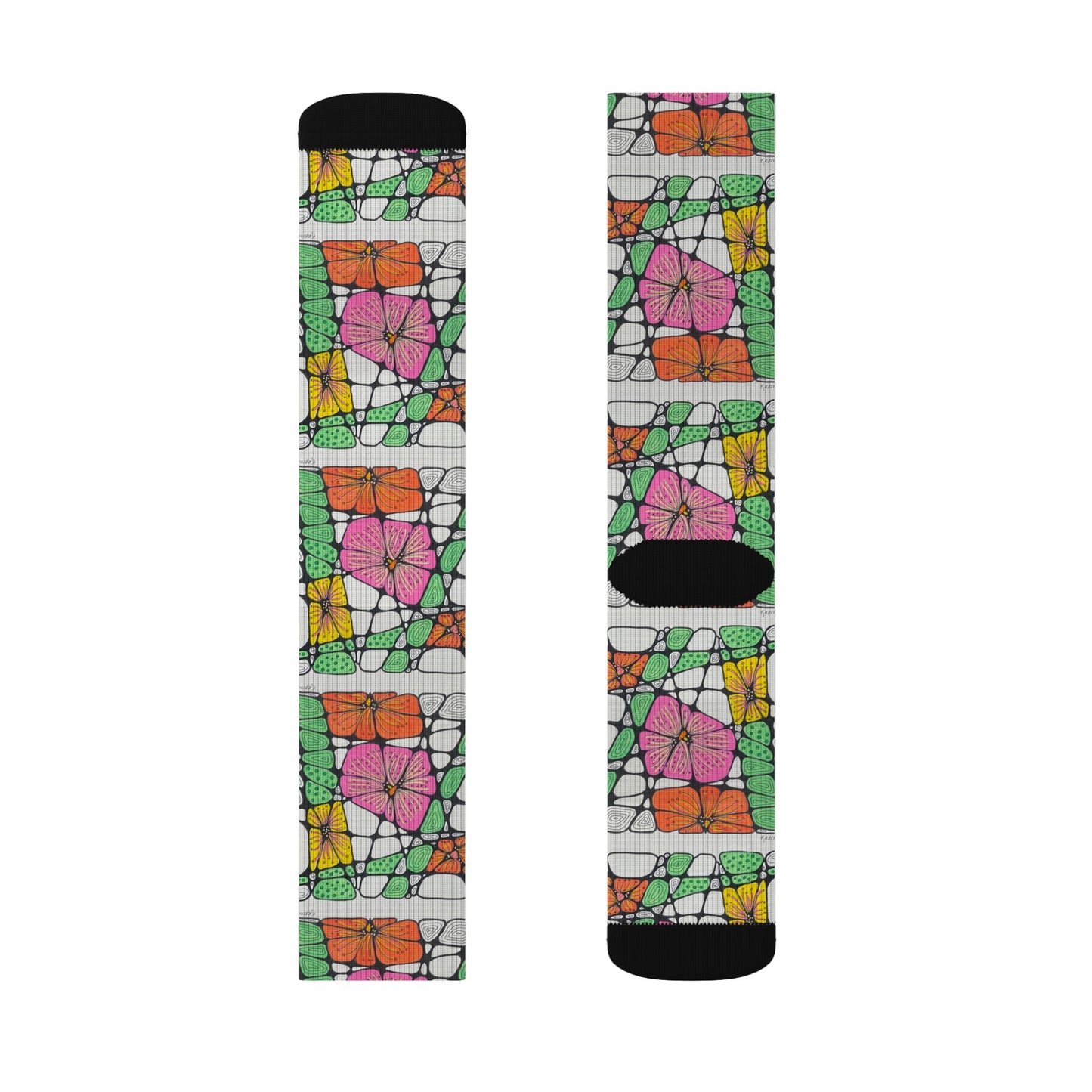 Zen Flowers ~ Summer,  Soft Unisex Socks