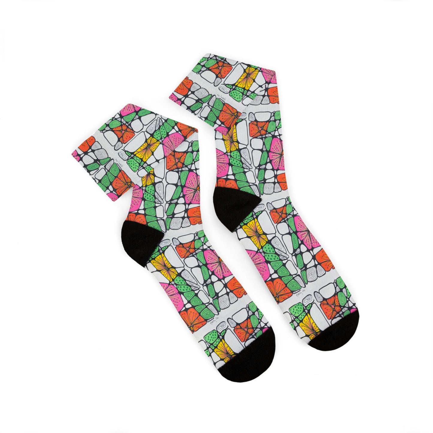 Zen Flowers ~ Summer,  Soft Unisex Socks