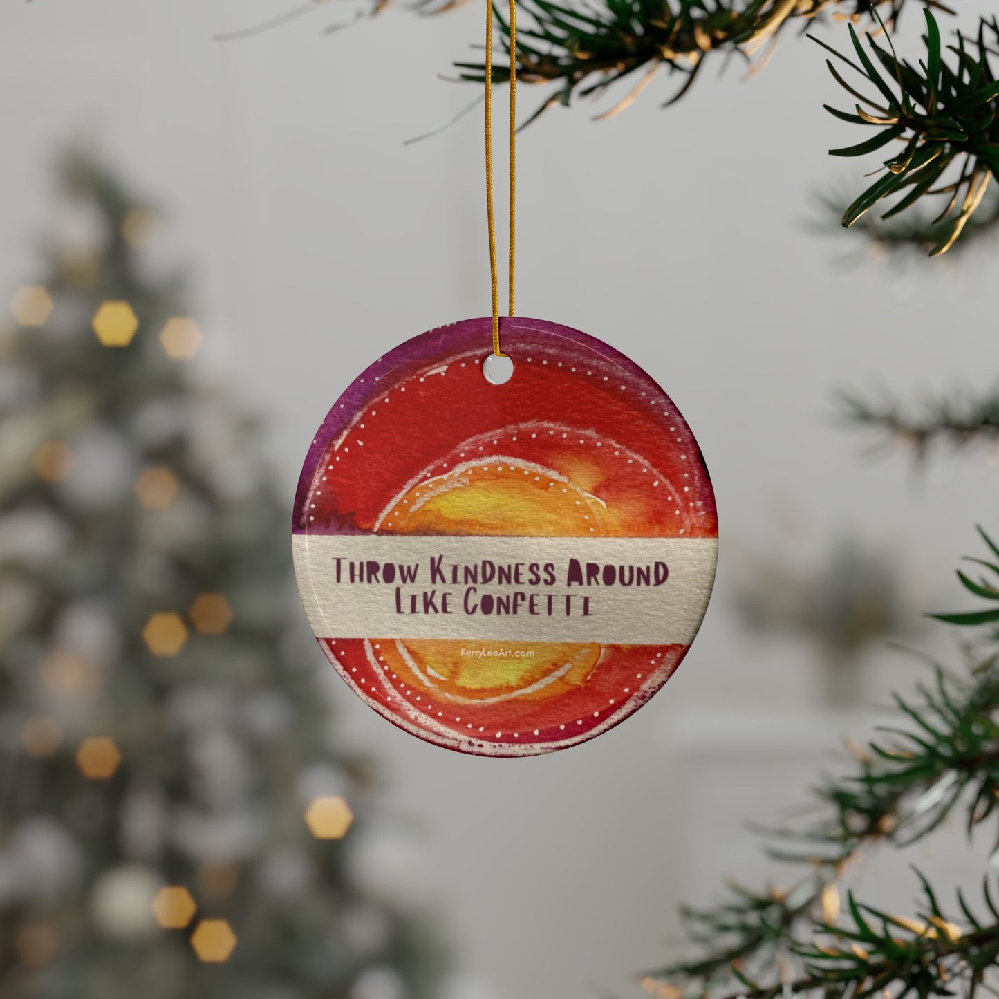 "Throw Kindness Around Like Confetti" Ornament (1 piece, 3pcs, 5pcs or 10pcs)