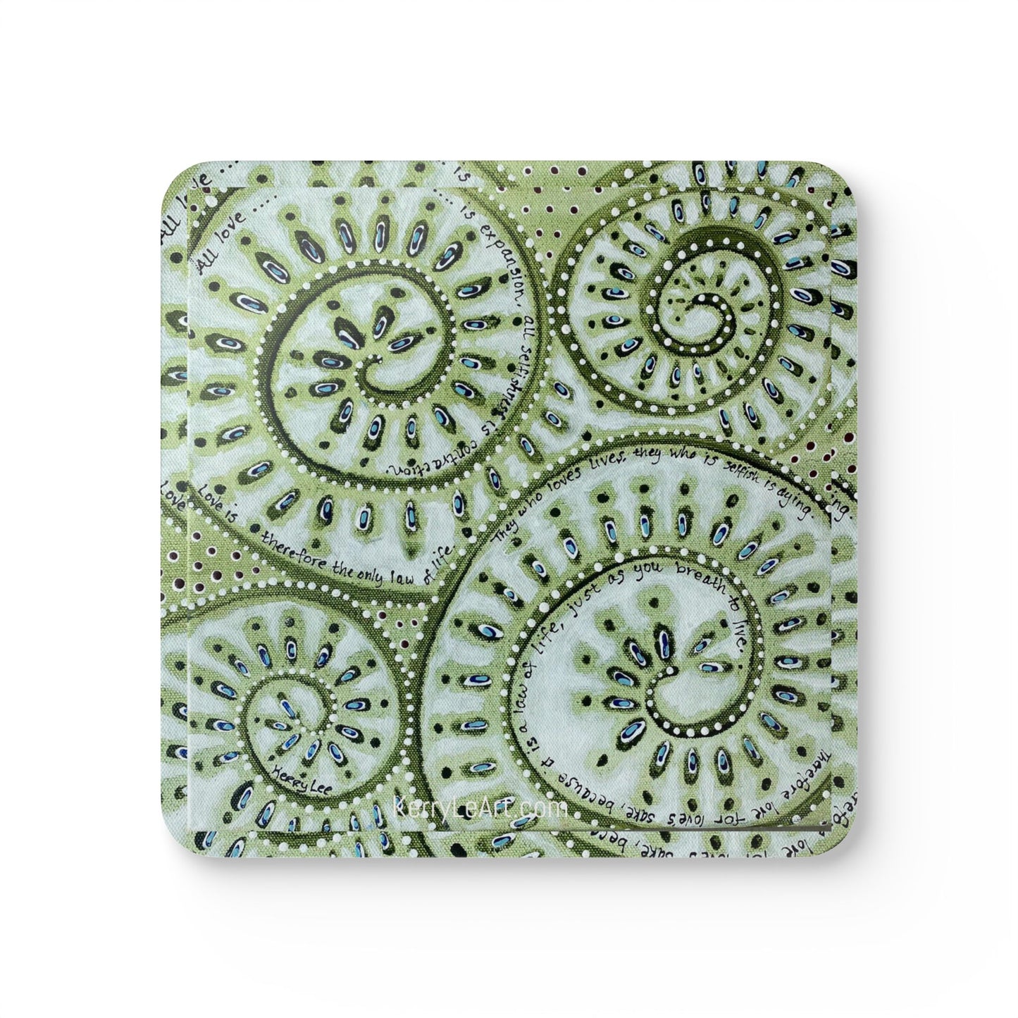 "Love For Love's Sake" - Corkwood Coaster Set