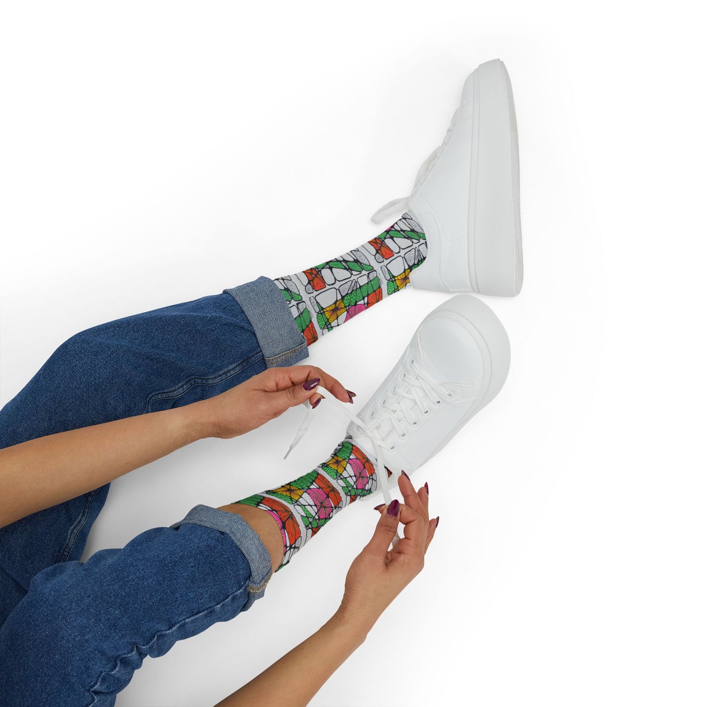 Zen Flowers ~ Summer,  Soft Unisex Socks
