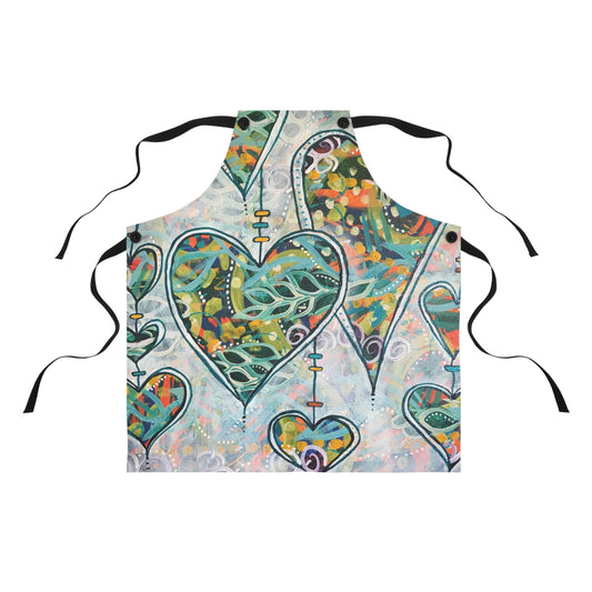 Apron: "Botanical Whimsy Hearts"