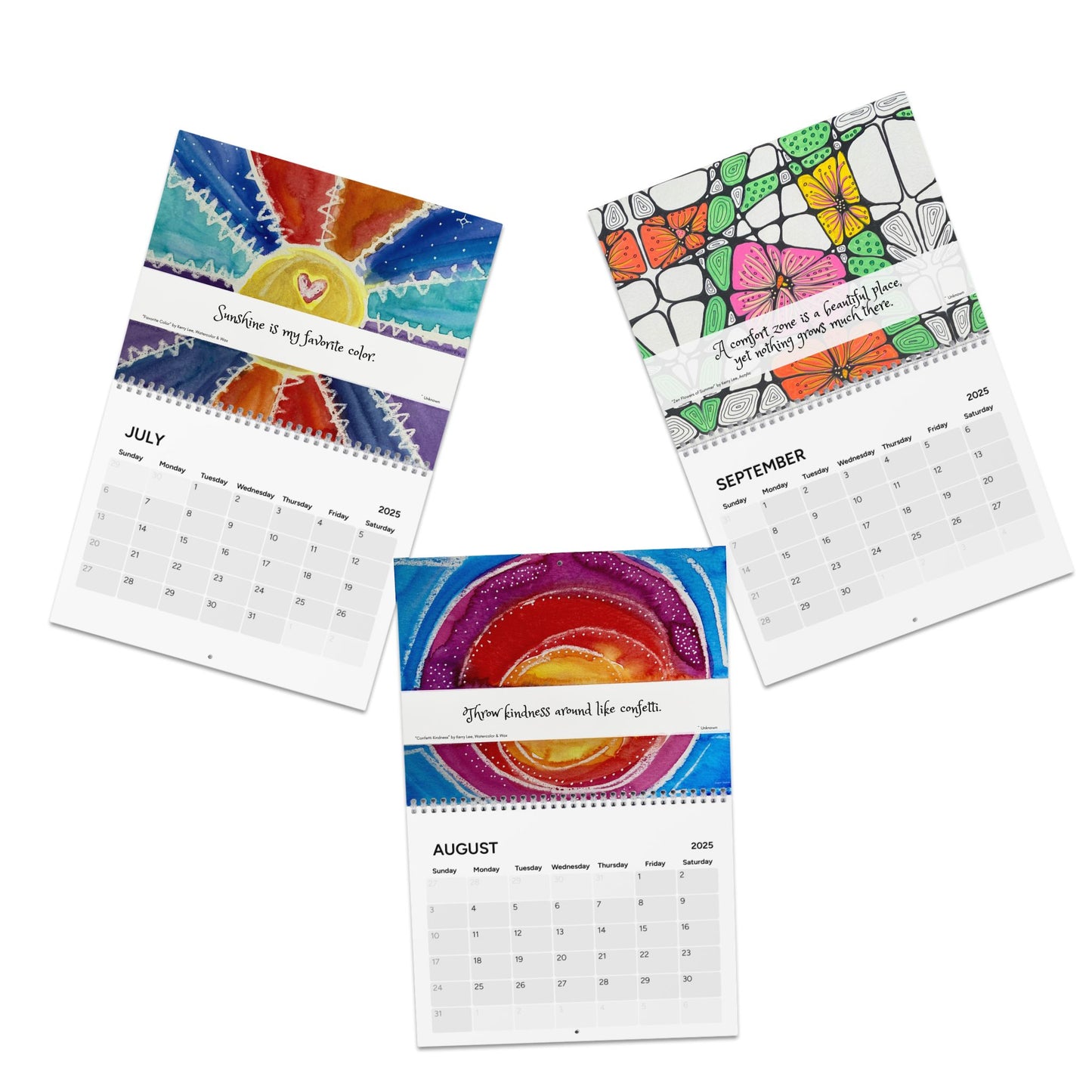 2025 "Reflections" Kerry Lee Art Wall Calendar