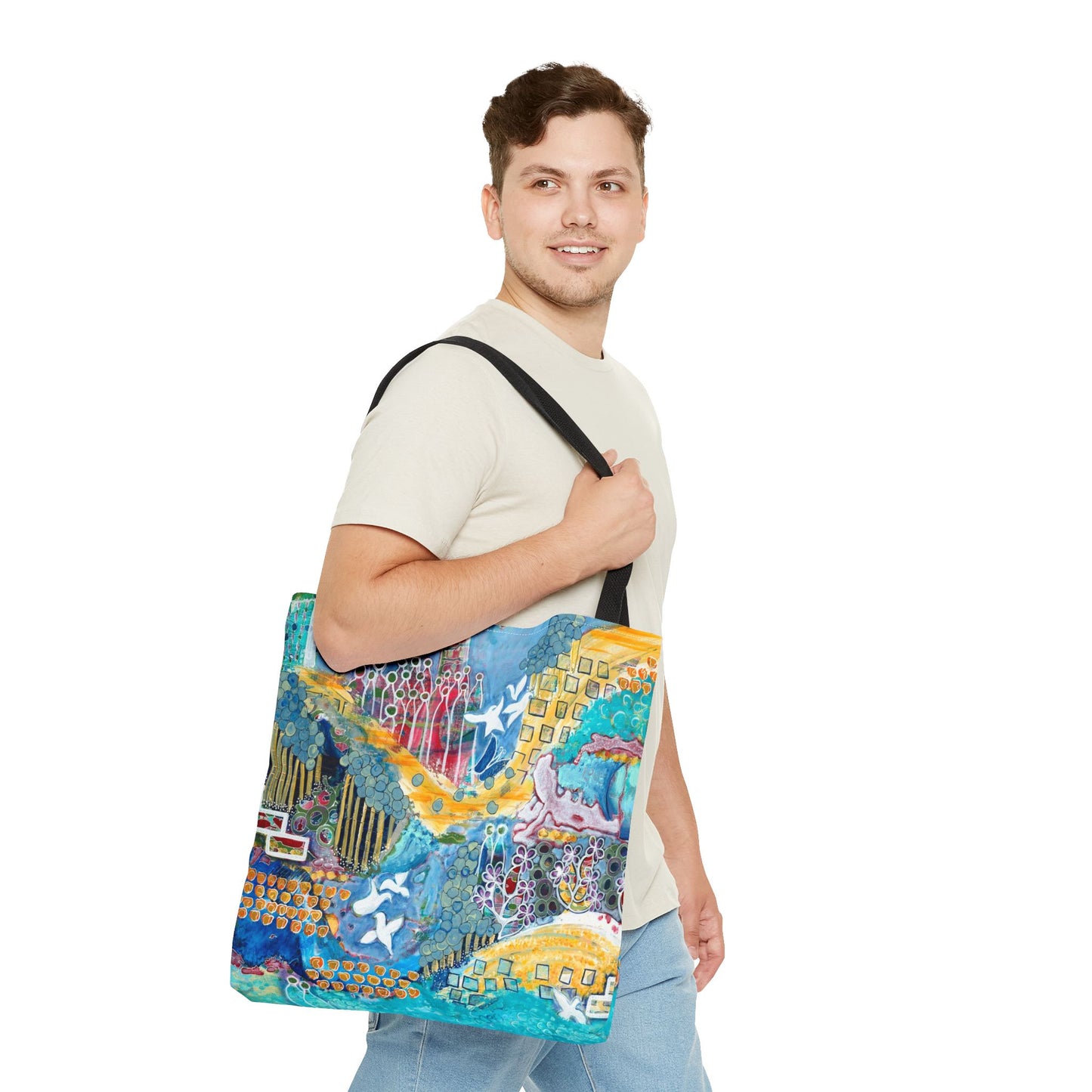 "Sun Sea Sky" Printed Tote Bag