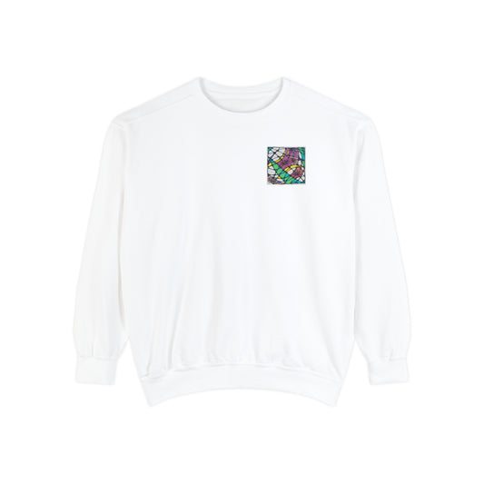 Zen Flowers ~ Groovy,  Women Garment-Dyed Sweatshirt