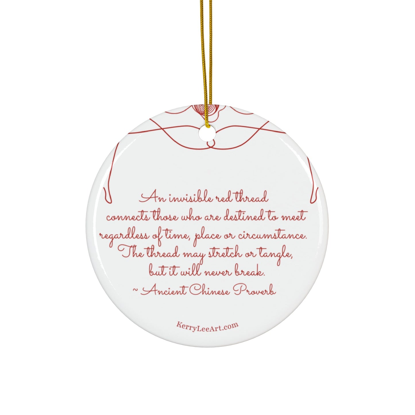 "Red Thread Proverb"  Ornaments (1pc, 3pcs, 5pcs, 10pcs)