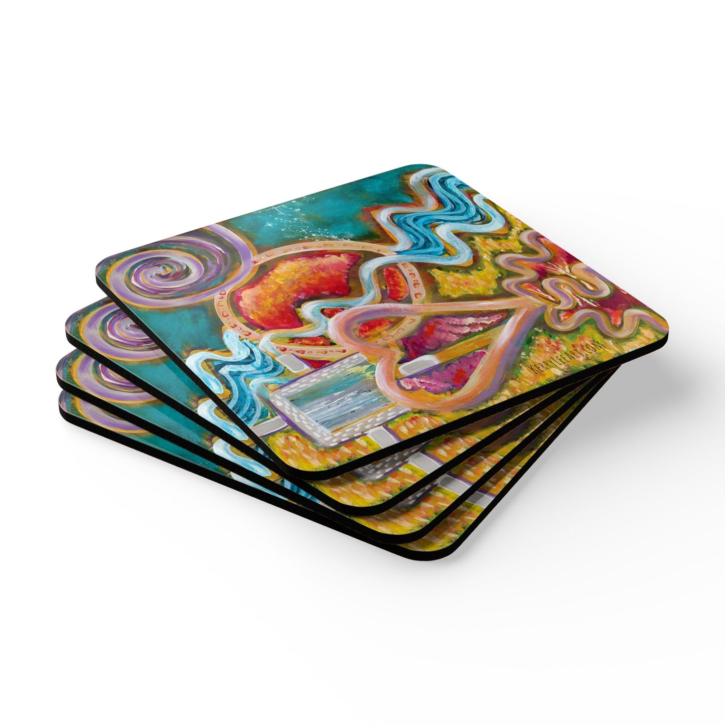 Cosmic Vibes - Corkwood Coaster Set