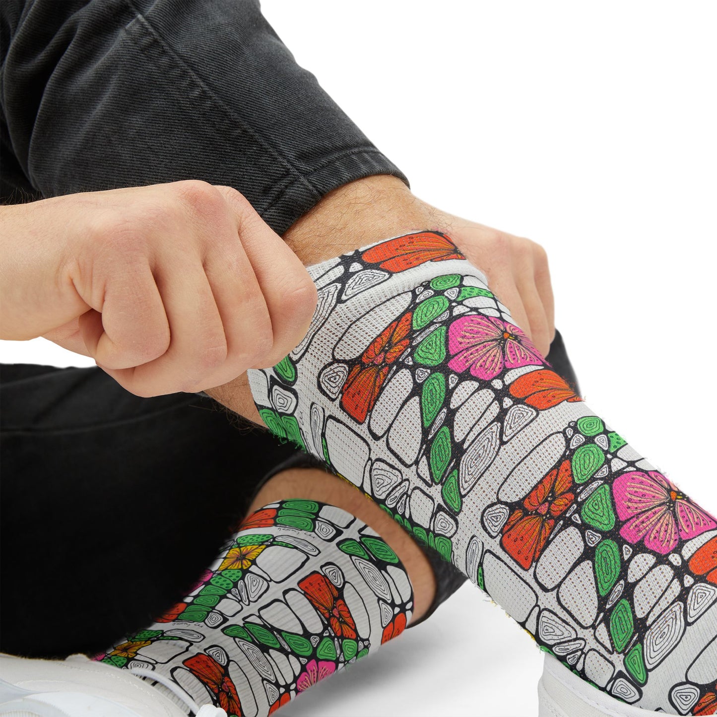 Zen Flowers ~ Summer,  Soft Unisex Socks