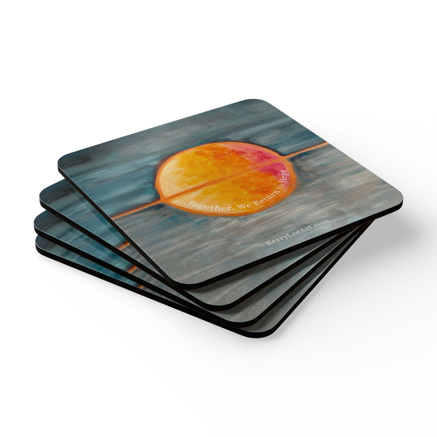 "Together, We Return to Grace"  Corkwood Coaster Set
