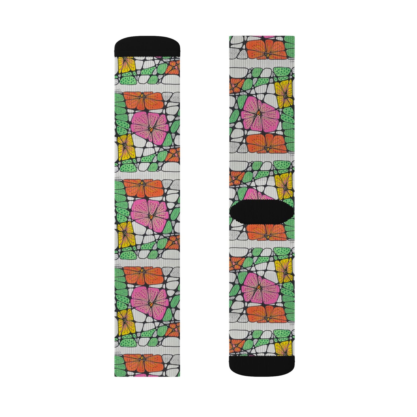 Zen Flowers ~ Summer,  Soft Unisex Socks