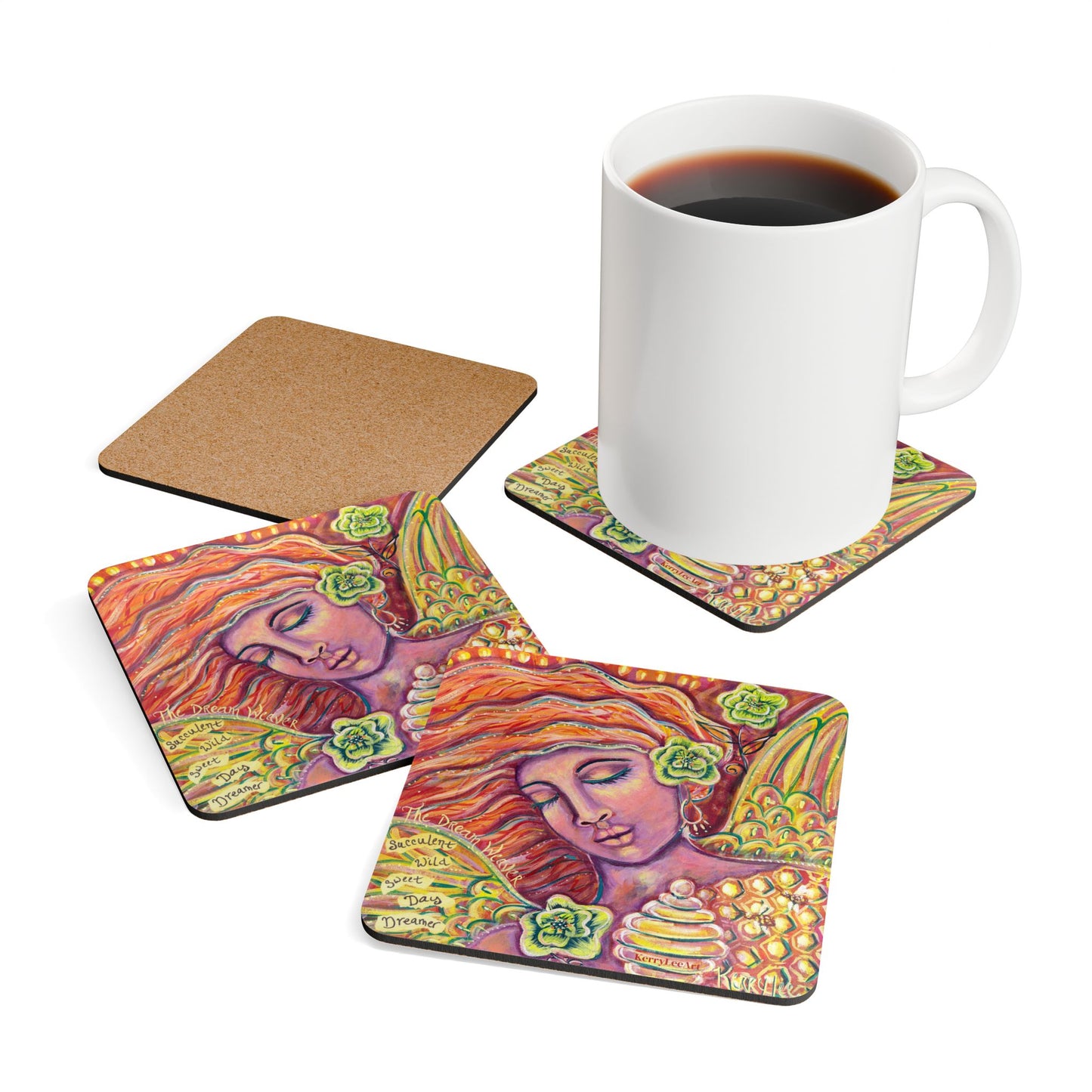 The Dream Weaver - Corkwood Coaster Set