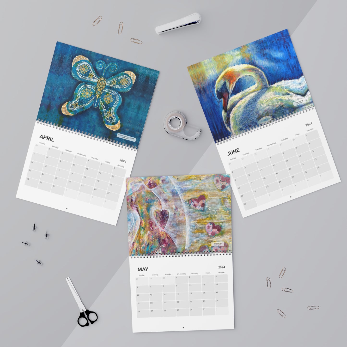 2024 Kerry Lee Art Wall Calendar