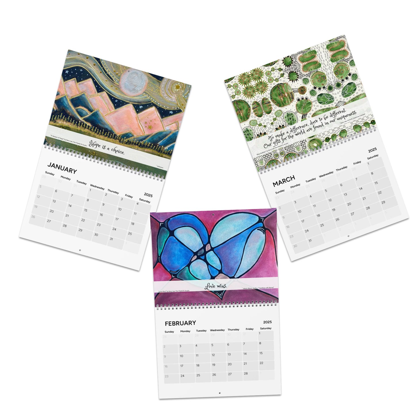 2025 "Reflections" Kerry Lee Art Wall Calendar