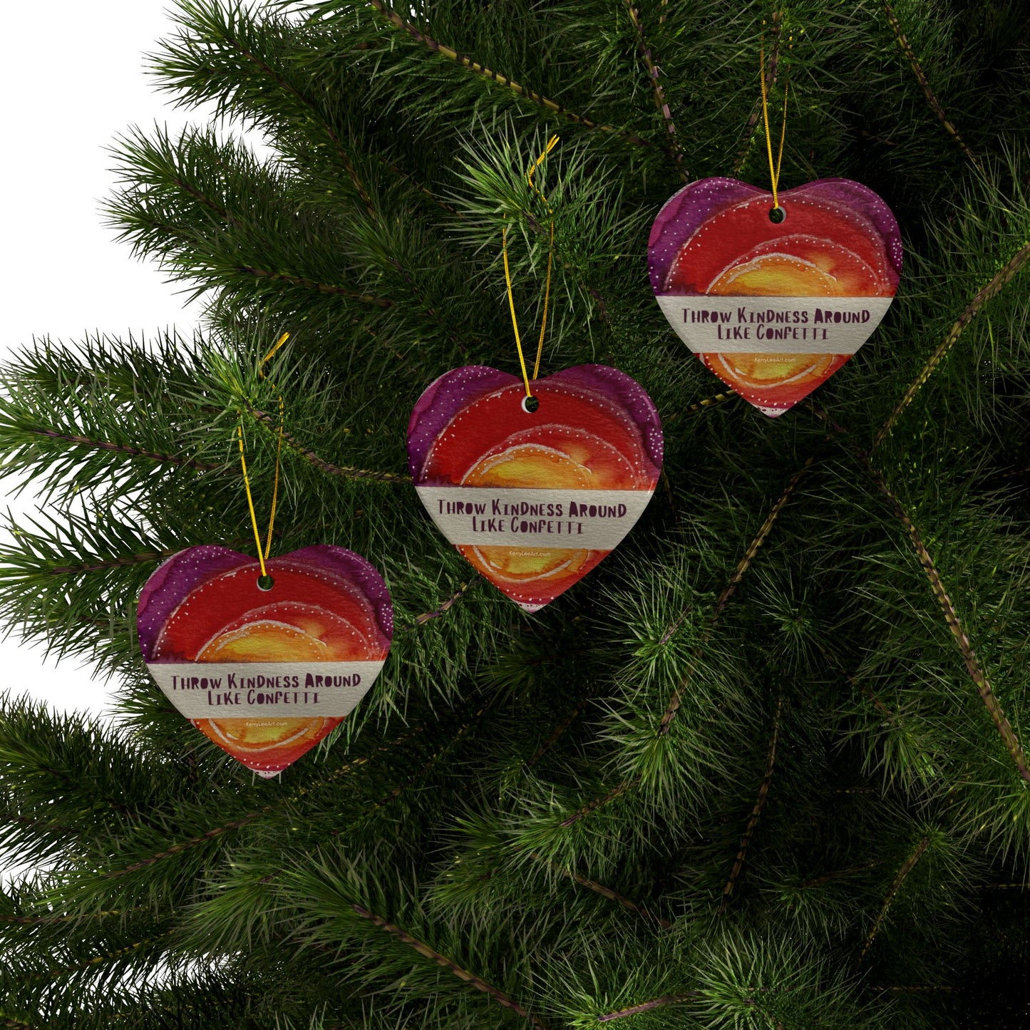 "Throw Kindness Around Like Confetti" Ornament (1 piece, 3pcs, 5pcs or 10pcs)