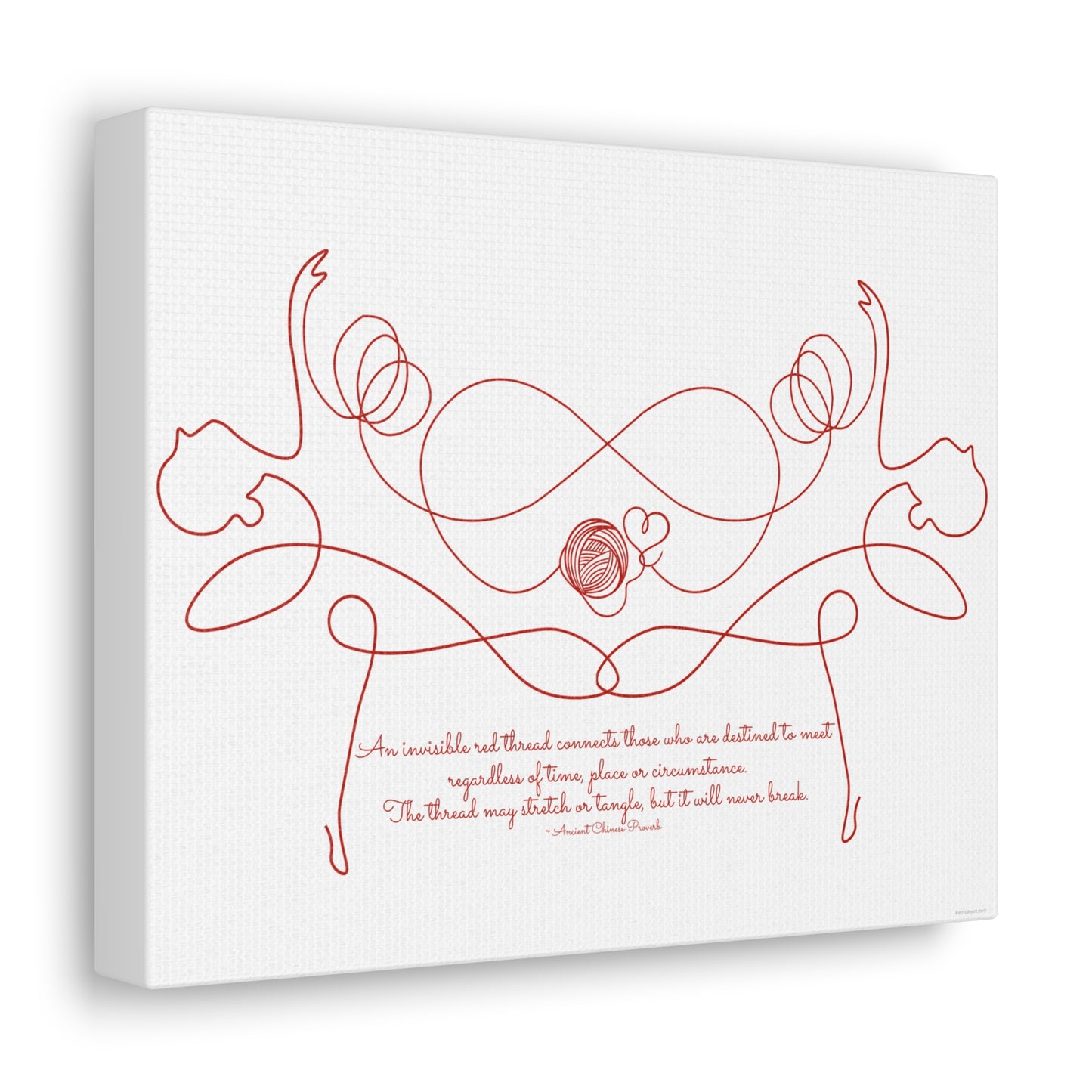 Red Thread Dancing Women Canvas, Gallery Wrap